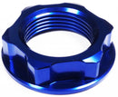 Steering Stem Nut Blue - M24 X 32 X P1.0 X H12
