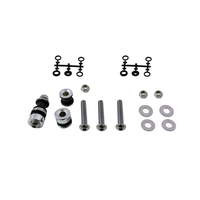 Docking Hardware Kit Chrome For 00-02 FXST, FXSTB, FXSTS, FLSTF Without Saddlebags