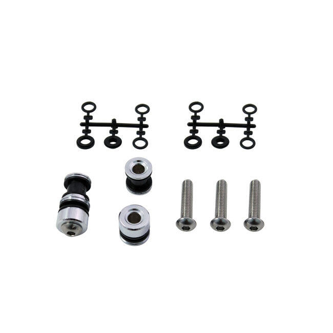 Docking Hardware Kit Chrome For 03-17 FXST, FXSTB, FXSTS, FXSTSSE, FXSTC, FLSTF, FLSTFB