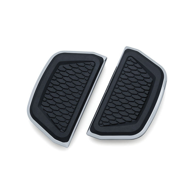 Hex Passenger Floorboard Inserts Chrome