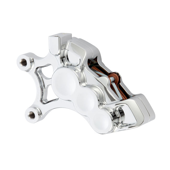 6 Piston Differential Bore Front Left Caliper Chrome For 14 Inch 15-17 (NU) Softail Chrome