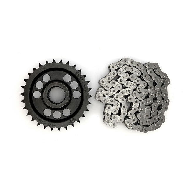 Solid Motor Sprocket & Chain Kit - 30T For 18-21 M8 Softail