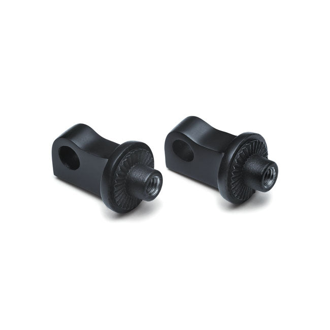 Splined Male Front Mount Peg Adapters Satin Black