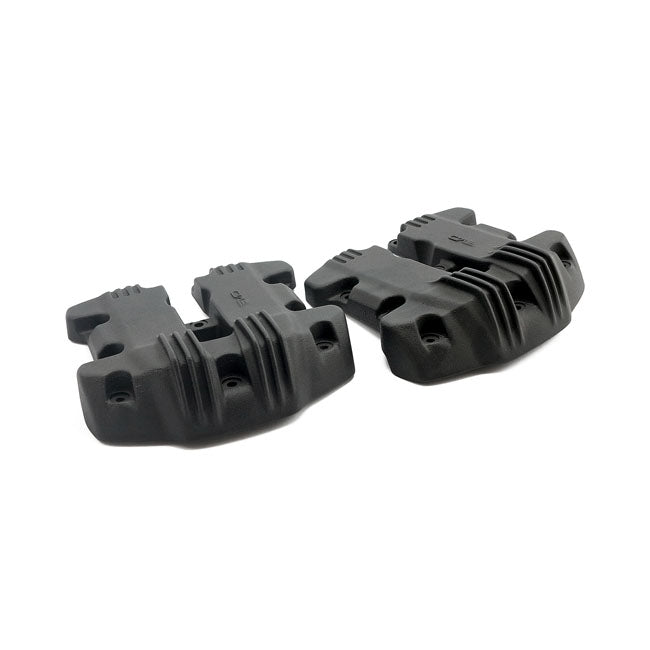 Ribbed Style Rocker Cover Set Black