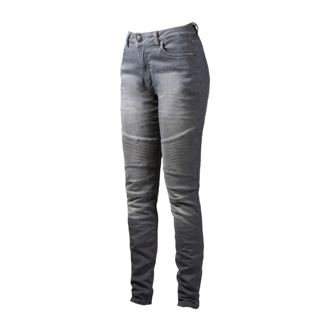Betty Biker Ladies Jeans Light Grey