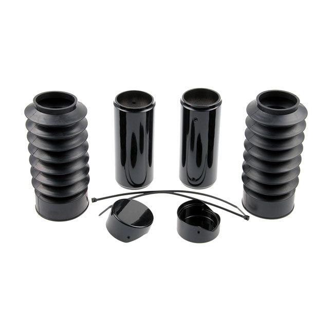 6 Pieces Fork Tube Cover Kit Gloss Black For 18-21 Softail FXBR/S Breakout