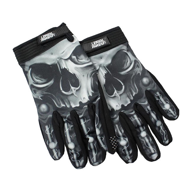 Biomechanical Skull Gloves Black