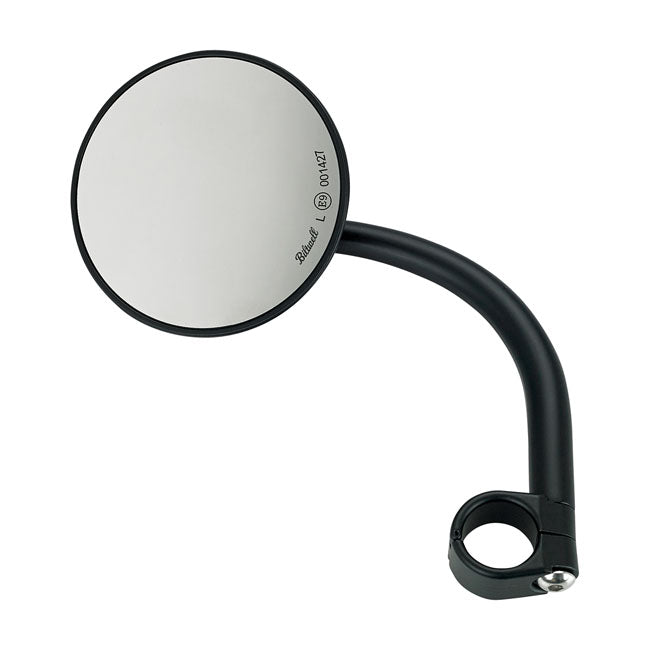 Utility Round Mirror Black ECE Approved