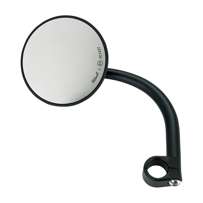 Utility Round Mirror Black ECE Approved