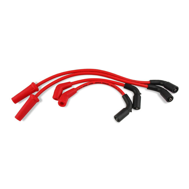 8 MM Ferro Spiral Core Spark Plug Wire Set 18-21 M8 Softail Red