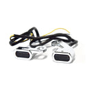 Fastline Below Bar LED Turn Signal Set Chrome / Smoke Lens For Mechanical Clutch: 09-16 Touring
