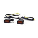 Fastline Below Bar LED Turn Signal Set Black / Amber Lens For Mechanical Clutch: 09-16 Touring