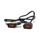 Fastline Below Bar LED Turn Signal Set Black / Amber Lens For 00-14 Softail