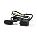 Fastline Below Bar LED Turn Signal Set Black / Smoke Lens For 00-14 Softail