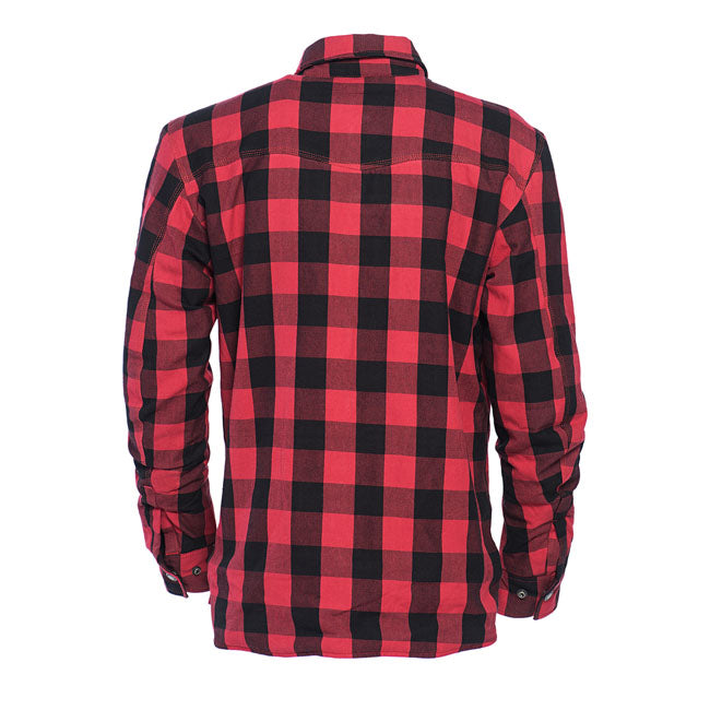 Dominator Riding Flannel Shirt Red / Black CE Approved
