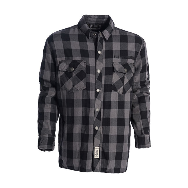 Dominator Riding Flannel Shirt Grey / Black CE Approved
