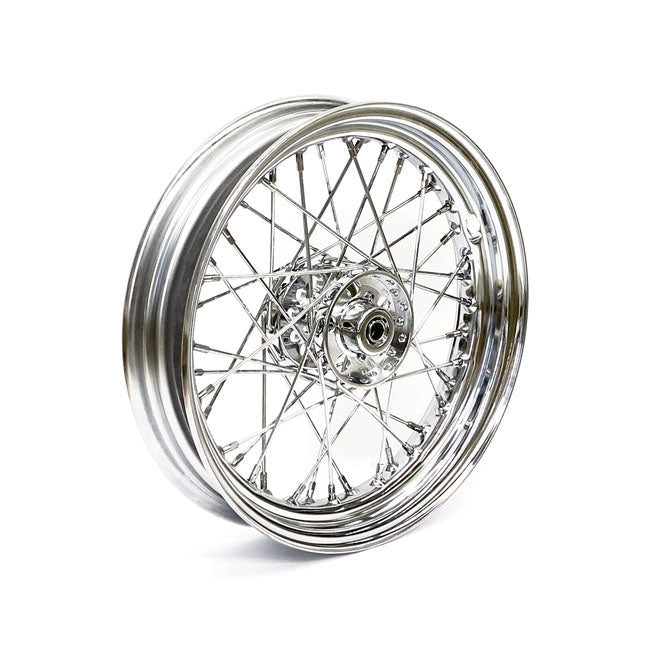 Front Wheel 40 Spokes Chrome - 3.00 X 16 For 67-72 FL Front & Rear