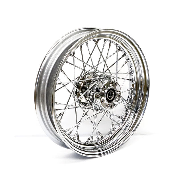 Front Wheel 40 Spokes Chrome - 3.00 X 16 For 07-17 FLST/C/F/N no ABS