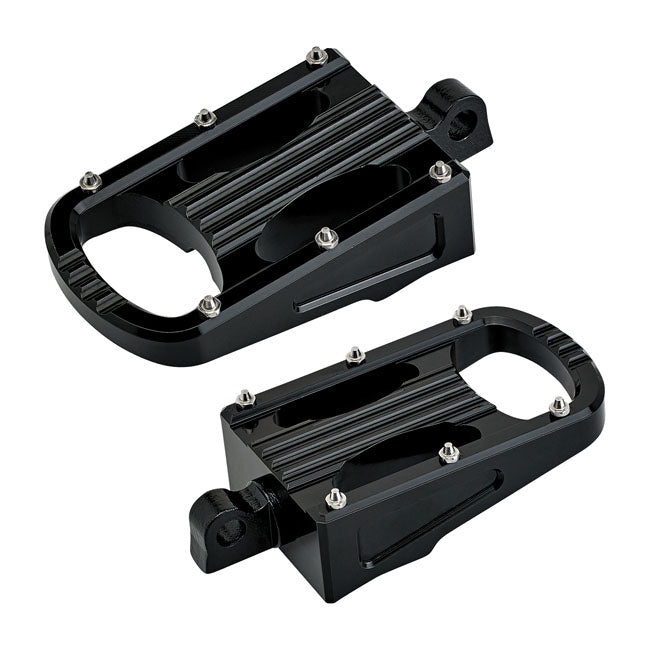 Punisher XL Rider Footpegs Black Fits All Traditional H-D Male Mount