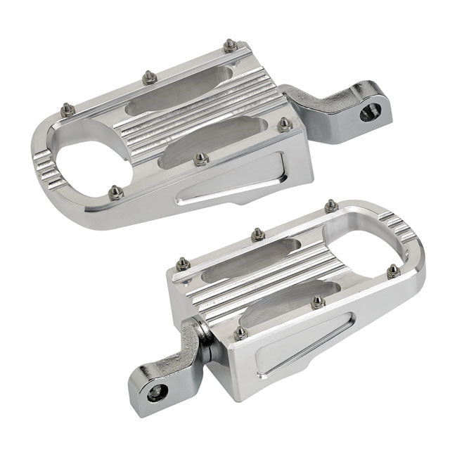 Punisher XL Rider Footpegs Polished Fits 07-21 XL883N, 1200N/NS/T/V/X/XS