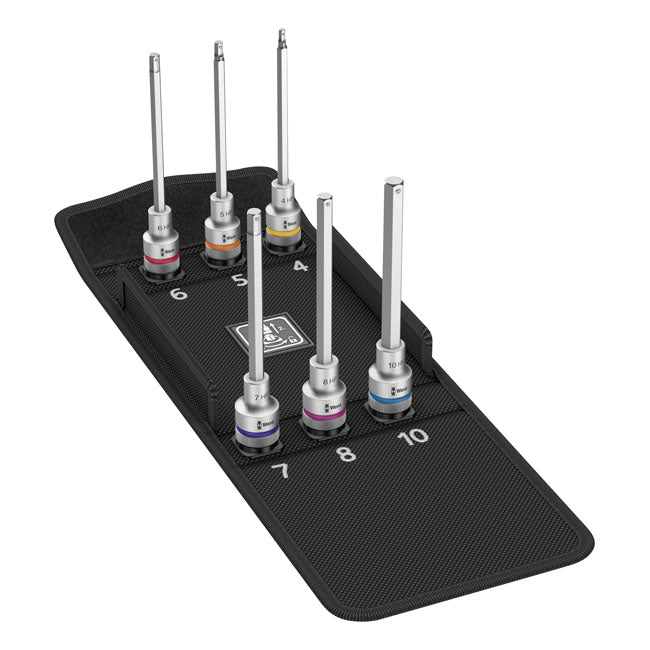 Zyklop 1/2 Inch Drive Extended Hex Socket Bit Set Metric