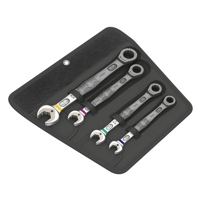 Ratcheting Wrench Set Joker Open / Box End - US Sizes 4 Pieces