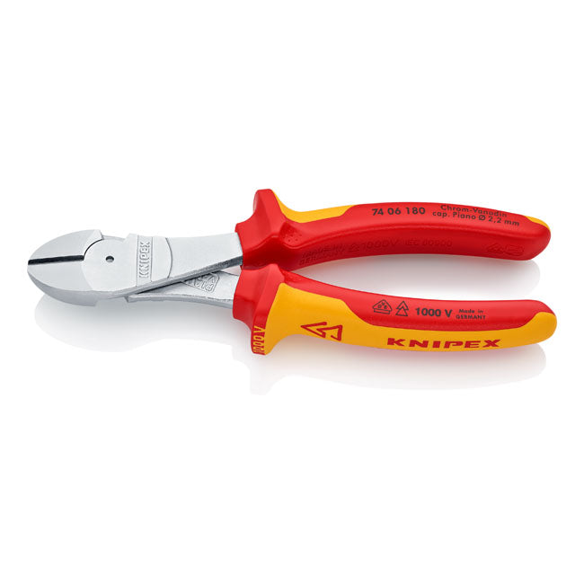High Leverage Diagonal Cutting Pliers - 180mm Length VDE