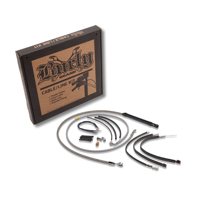 High Bar Cable & Line 16 Inch Extension Kit For Softail: 18-20 FLDE