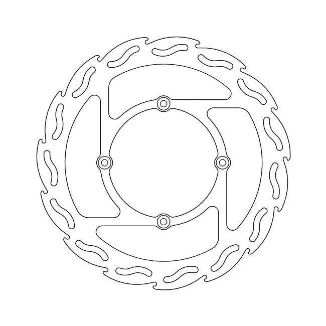 Flame Series Fixed Brake Rotor TUV Approved For Front Left: Kawasaki: 93-03 KLX 650 R