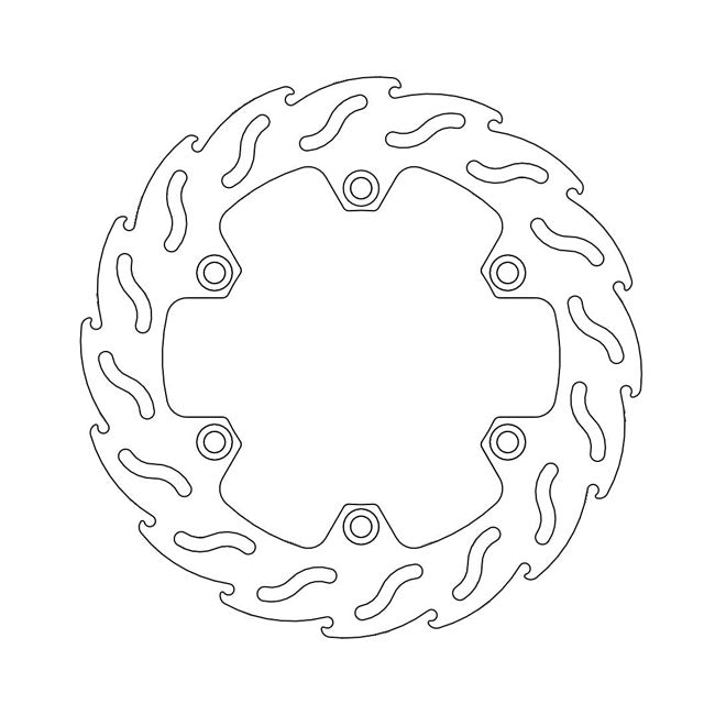 Flame Series Fixed Brake Rotor TUV Approved For Front Left: Honda: 87-90, 91-96 XLV 600 Transalp