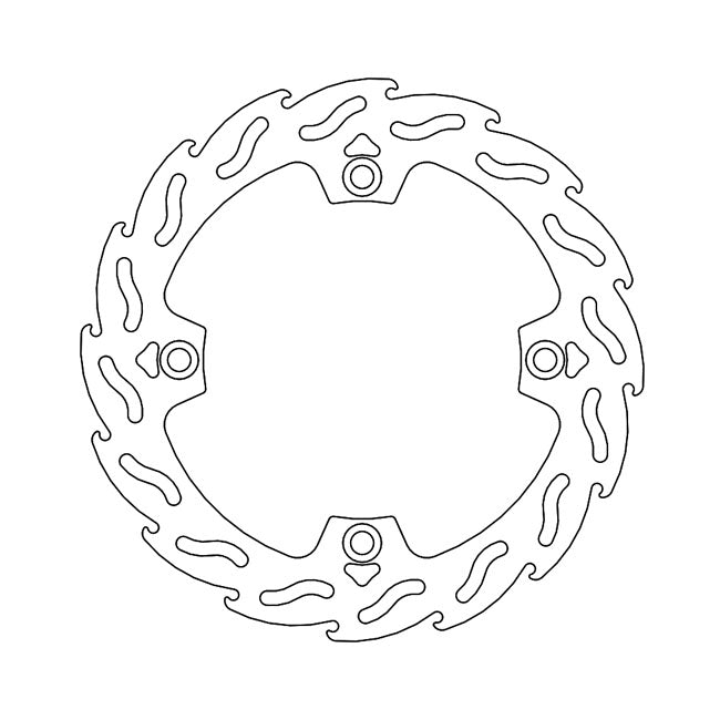 Flame Series Fixed Brake Rotor TUV Approved For Front Left: Honda: 88-92, 93-02 NX 650 Dominator