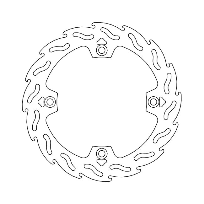 Flame Series Fixed Brake Rotor TUV Approved For Front Right: Honda: 97-99 XLV 600 Transalp