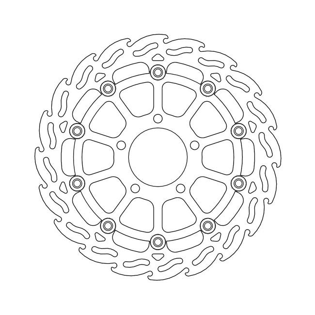 Flame Series Floating Brake Rotor TUV Approved For Front Left: Suzuki: 08 C 1800 R RT Intruder