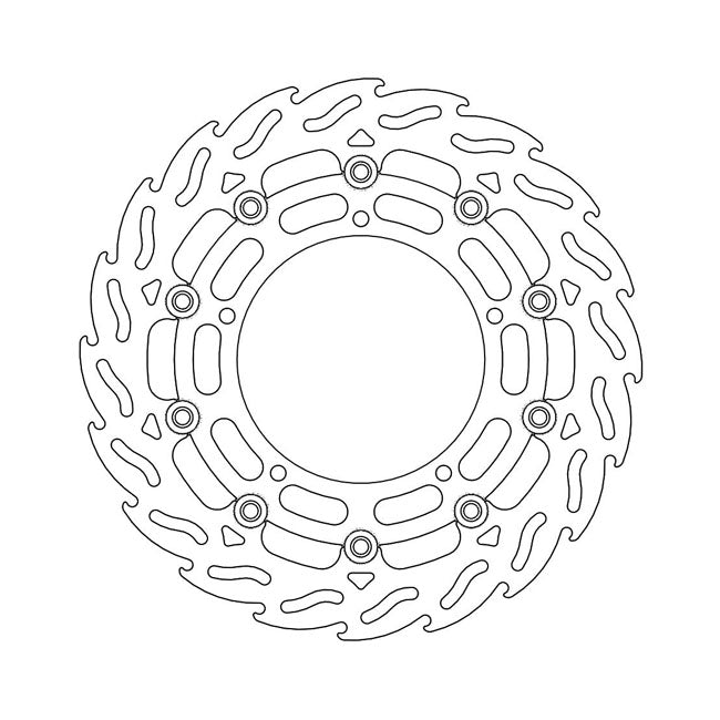 Flame Series Floating Brake Rotor TUV Approved For Front Left: Yamaha: 04-07 FZ6 600 Fazer
