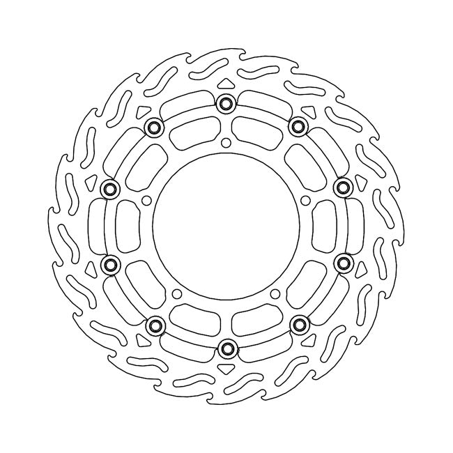 Flame Series Floating Brake Rotor TUV Approved For Front Left: Yamaha: 06-15 FZ1-N 1000 Fazer