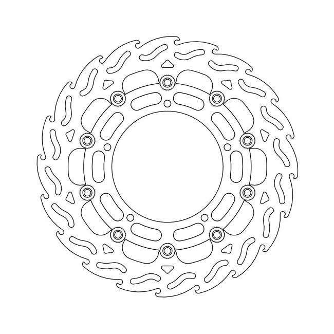 Flame Series Floating Brake Rotor TUV Approved For Front Left: Yamaha: 10-16 FZ 8 800