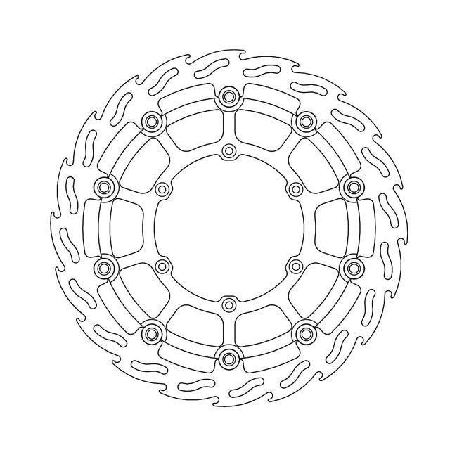 Flame Series Floating Brake Rotor TUV Approved For Front Left: Suzuki: 05 DR-Z 400 SM