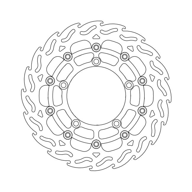 Flame Series Floating Brake Rotor TUV Approved For Front Left: Suzuki: 08-11 B-King 1300