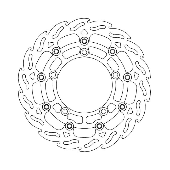 Flame Series Floating Brake Rotor TUV Approved For Front Left: Suzuki: 06-07 GSF 650 S Bandit ABS