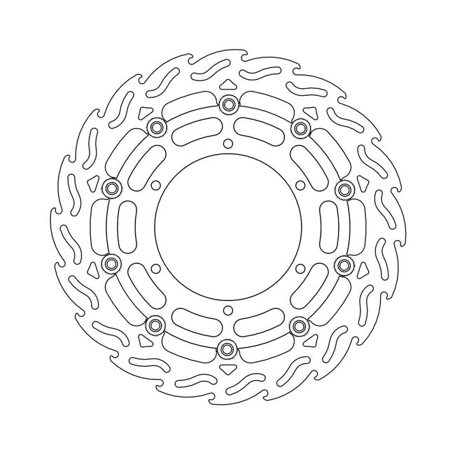 Flame Series Floating Brake Rotor TUV Approved For Front Left: Yamaha: 03-21 FJR 1300