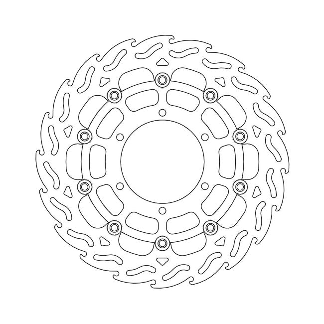 Flame Series Floating Brake Rotor TUV Approved For Front Left: Suzuki: 08 GSX-R 600