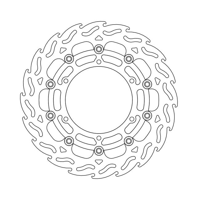 Flame Series Floating Brake Rotor TUV Approved For Front Left: Yamaha: 07-11 MT-01 1670