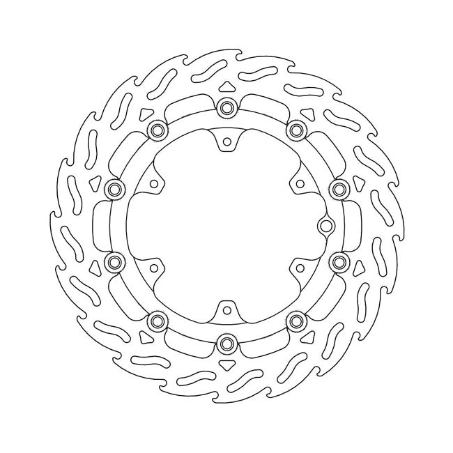 Flame Series Floating Brake Rotor TUV Approved For Front Left: KTM: 08-10 690 Enduro