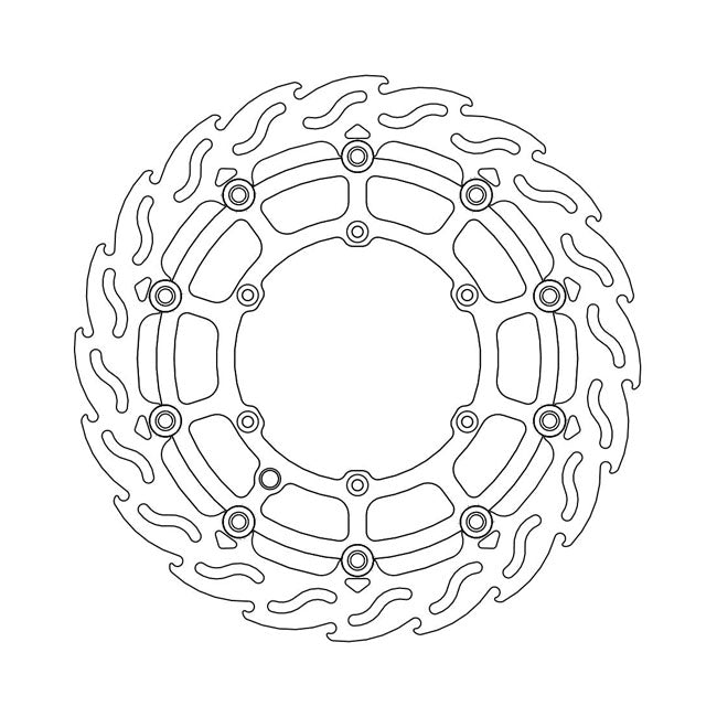 Flame Series Floating Brake Rotor TUV Approved For Front Left: KTM: 94-98 620 Duke