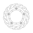 Flame Series Floating Brake Rotor TUV Approved For Front Left: Yamaha: 15-17 MT-07 700 Moto Cage