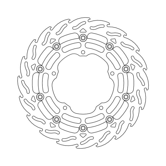 Flame Series Floating Brake Rotor TUV Approved For Front Left: Yamaha: 17-22 MT-10 1000 SP