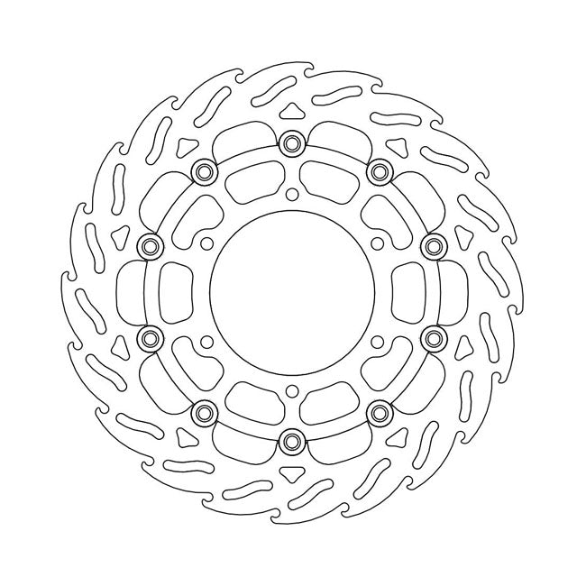 Flame Series Floating Brake Rotor TUV Approved For Front Left: Suzuki: 21-22 GSX-S 950 ABS