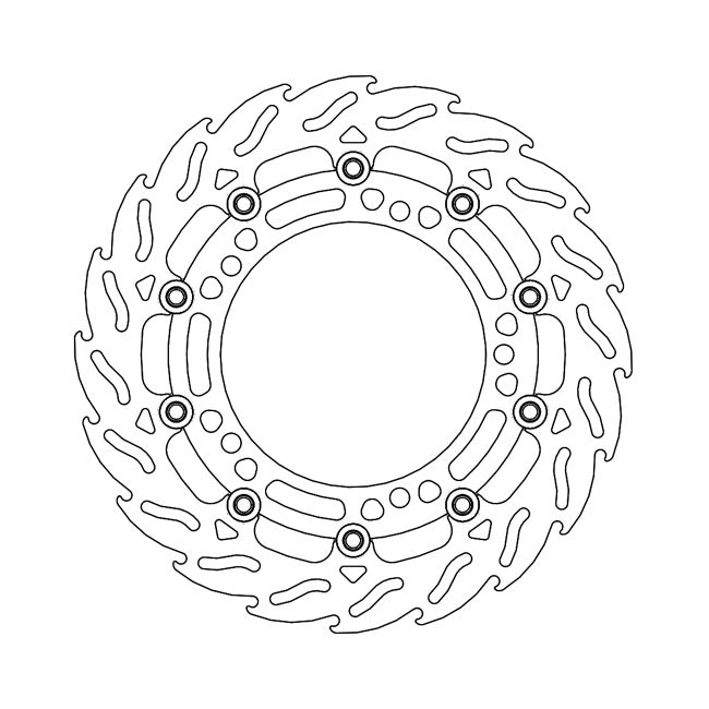 Flame Series Floating Brake Rotor TUV Approved For Front Left: Kawasaki: 17-22 Ninja 650 ABS