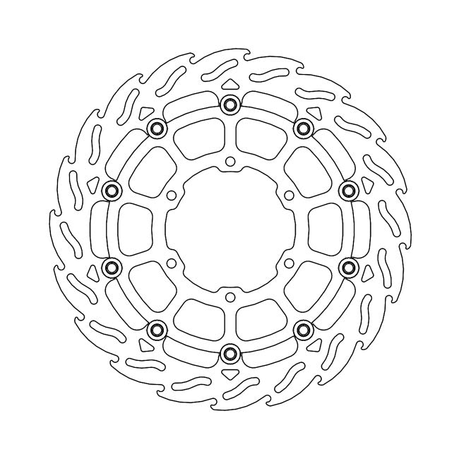 Flame Series Floating Brake Rotor TUV Approved For Front Left: Suzuki: 17-22 GSX-R 1000 R ABS