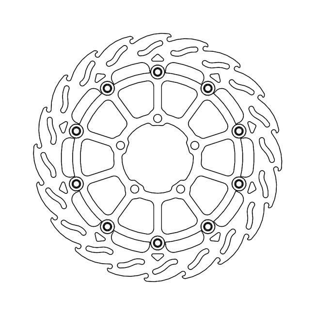 Flame Series Floating Brake Rotor TUV Approved For Front Left: Triumph: 20-22 Rocket 3 2500 GT